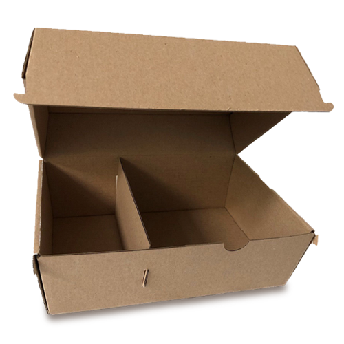 BurgerBox Double/box s extra priečinkom / ks 200x130x110 bez potlače (50ks)